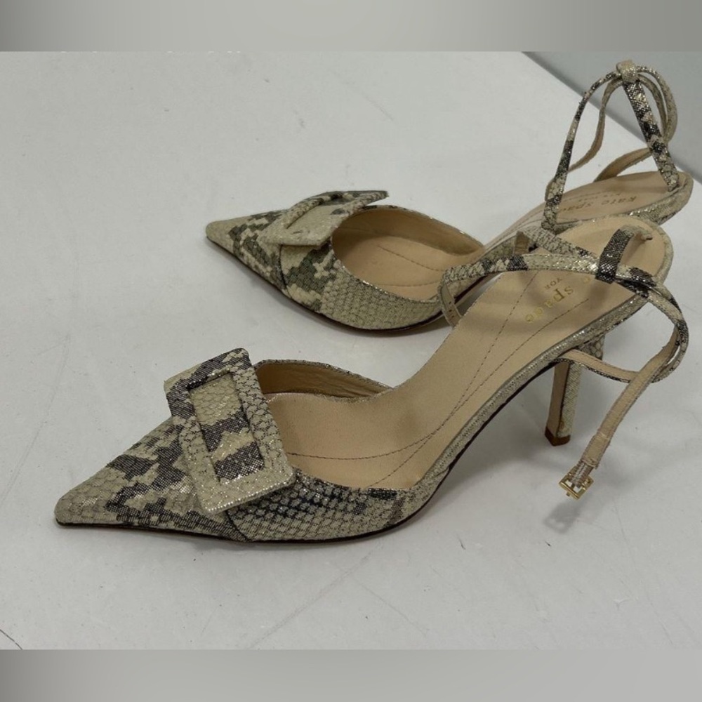 Kate Spade Made in Italy Snake Print Heels size 8 M